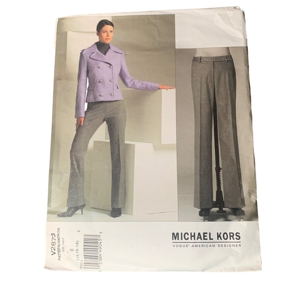Michael Kors Vogue Pattern V2873 Jacket Pants Sewing Pattern Size 14 16 18 2005